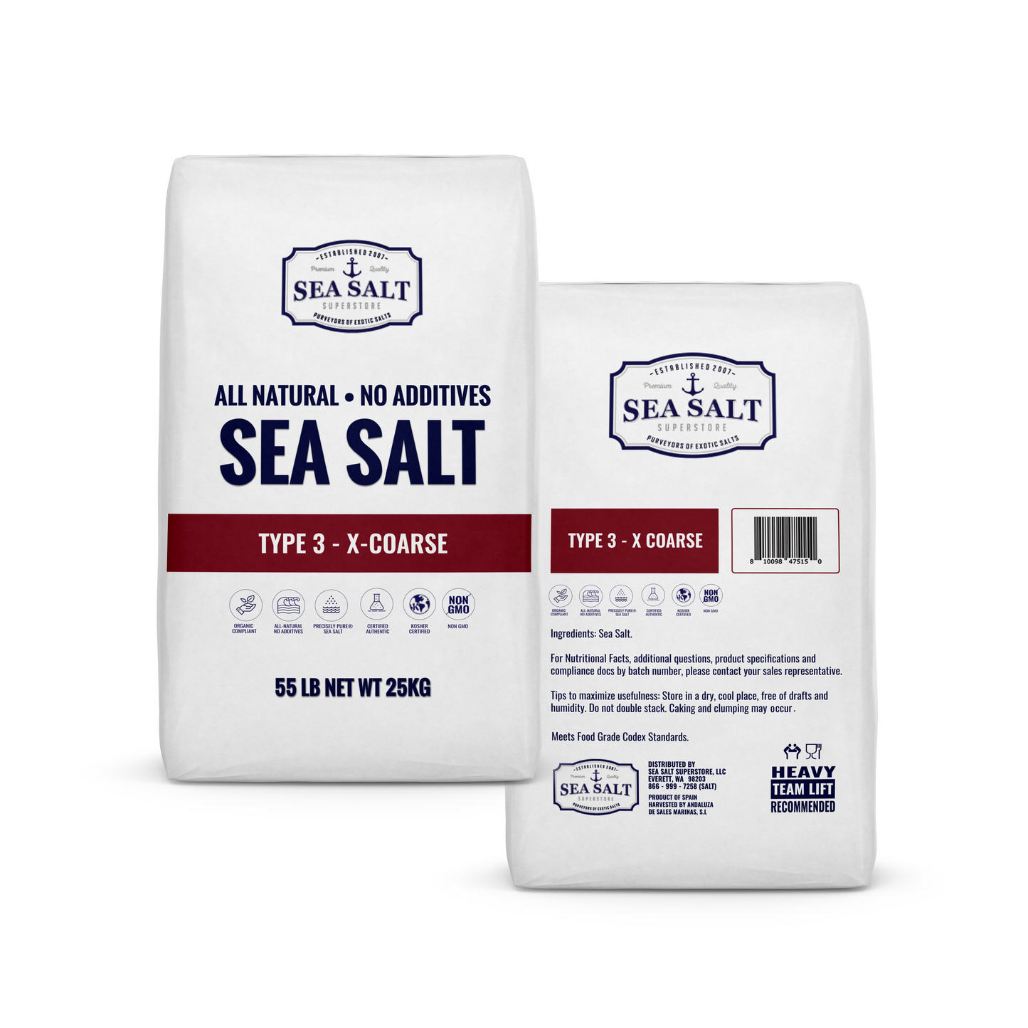 XXX Coarse Grain - Natural Sea Salt - Half Pallet