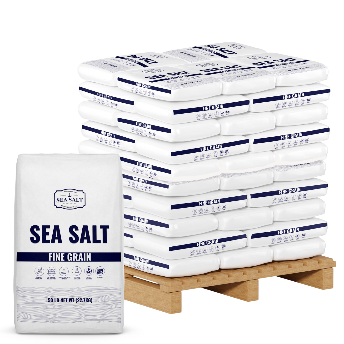 Fine Grain - Natural Sea Salt - No Additives