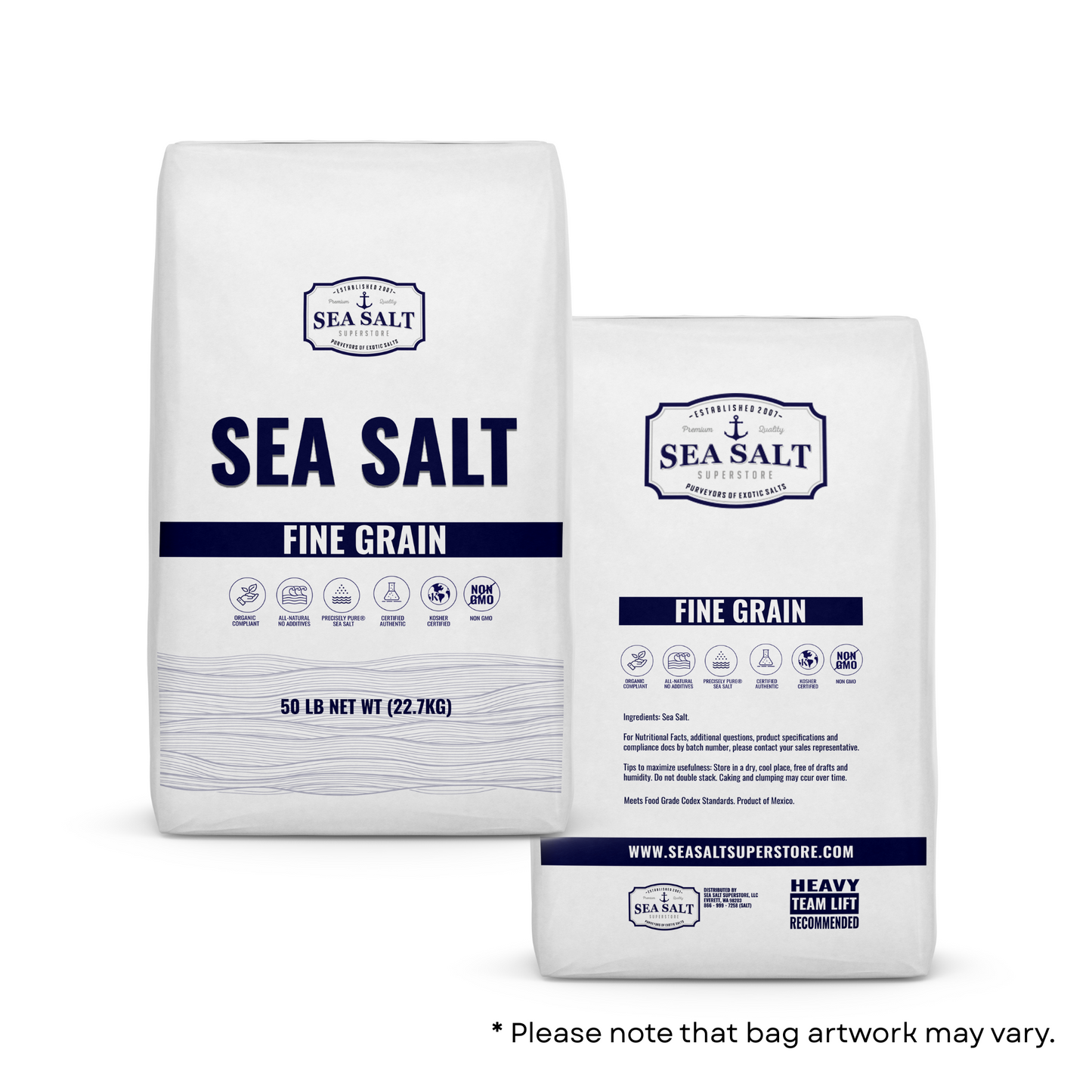 Fine Grain - Natural Sea Salt - No Additives