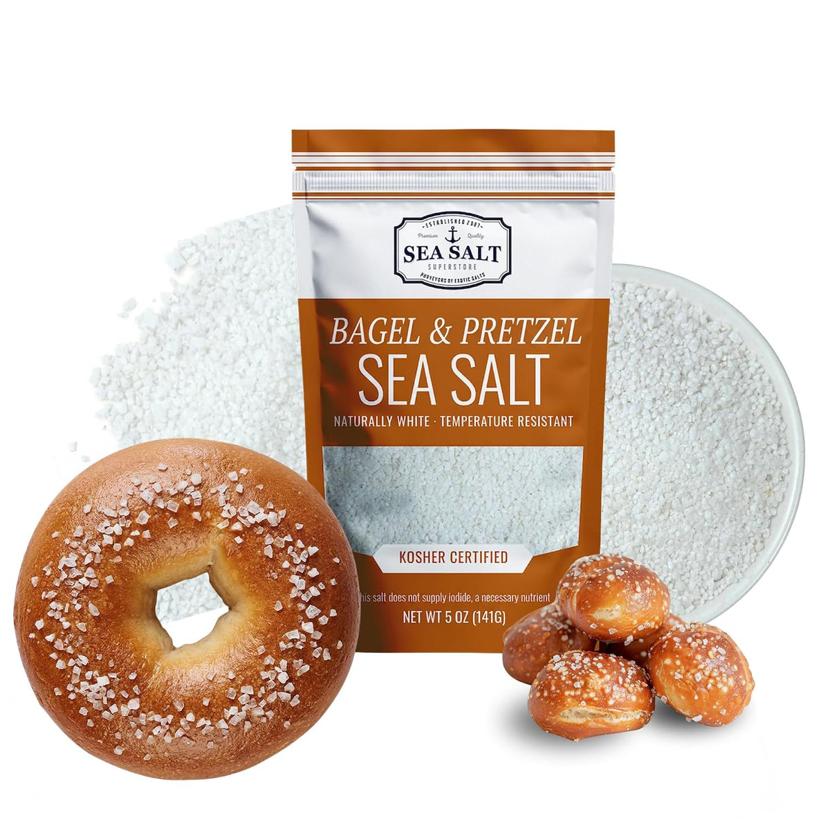 Pretzel Sea Salt 5 oz Pouch, package front view