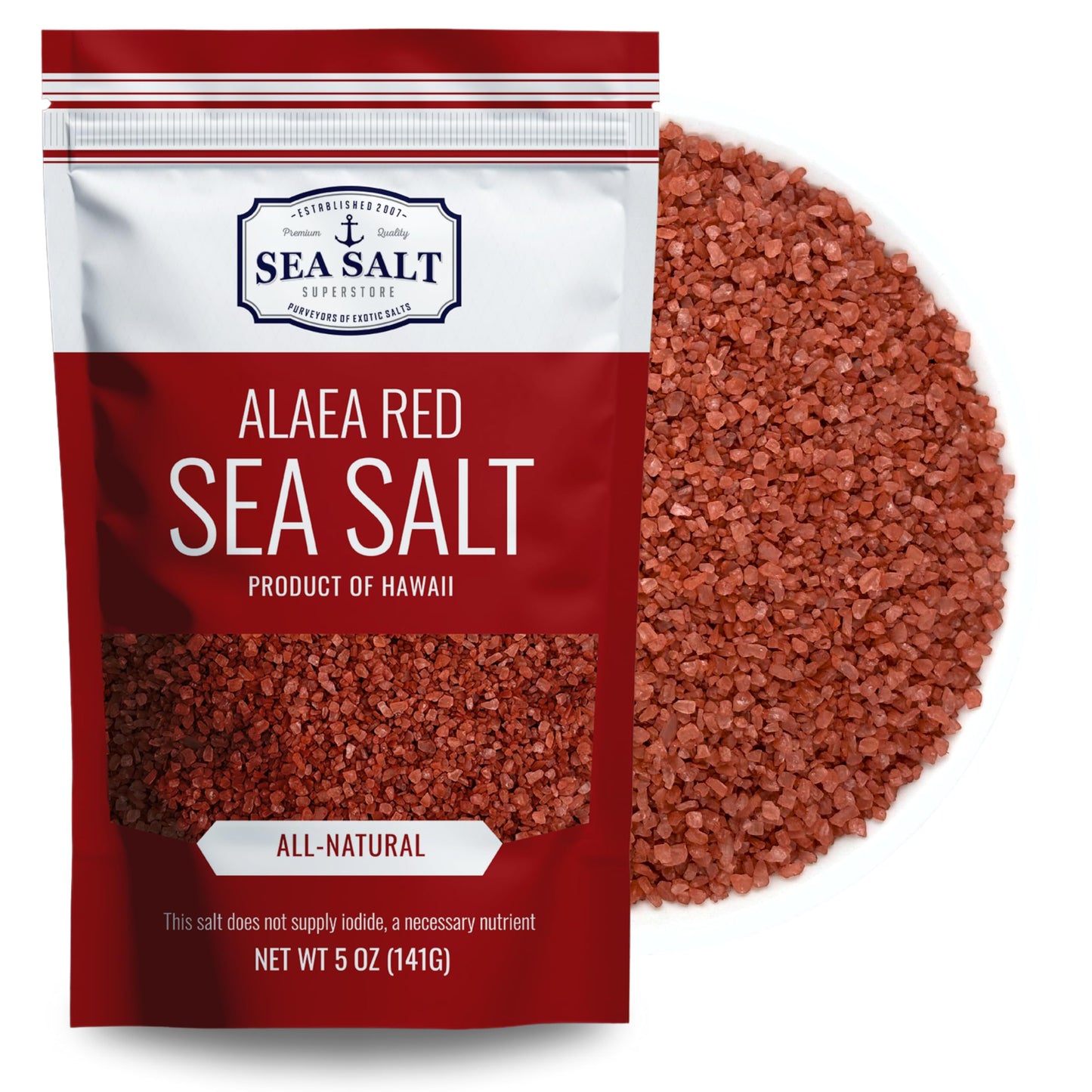 Alaea Red Sea Salt 5 oz Pouch