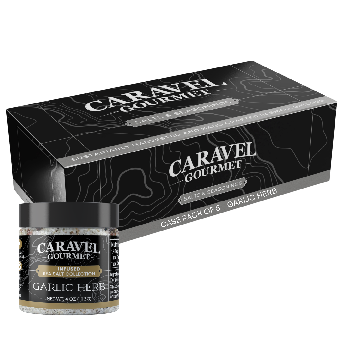 Garlic Herb Sea Salt - Chef Pinch Jar - Case Pack - 8 units