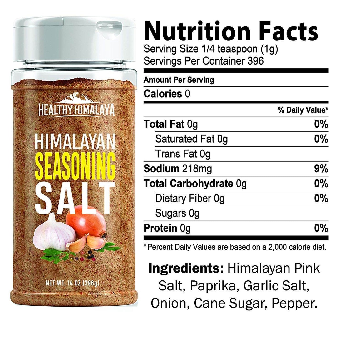 Pink Himalayan Seasoning Salt - 14 oz Shaker