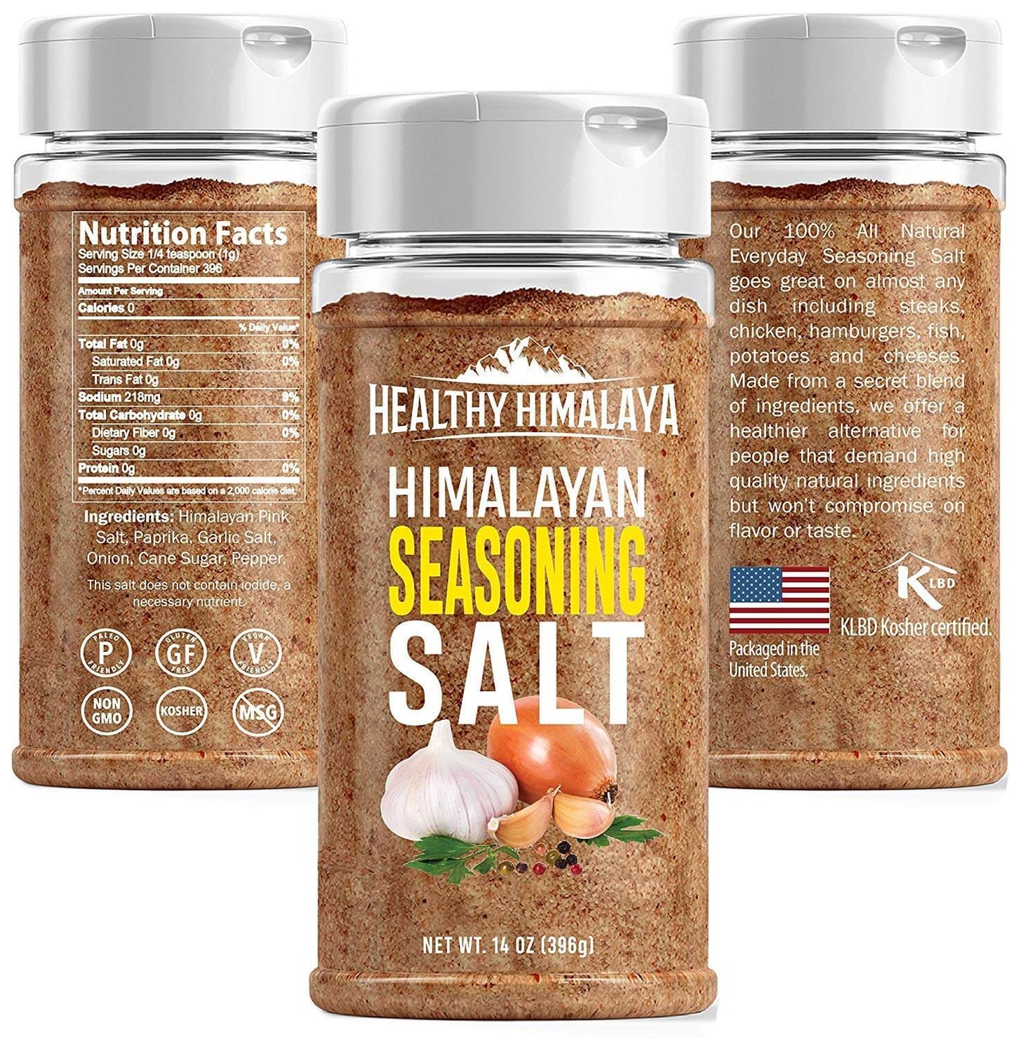Pink Himalayan Seasoning Salt - 14 oz Shaker