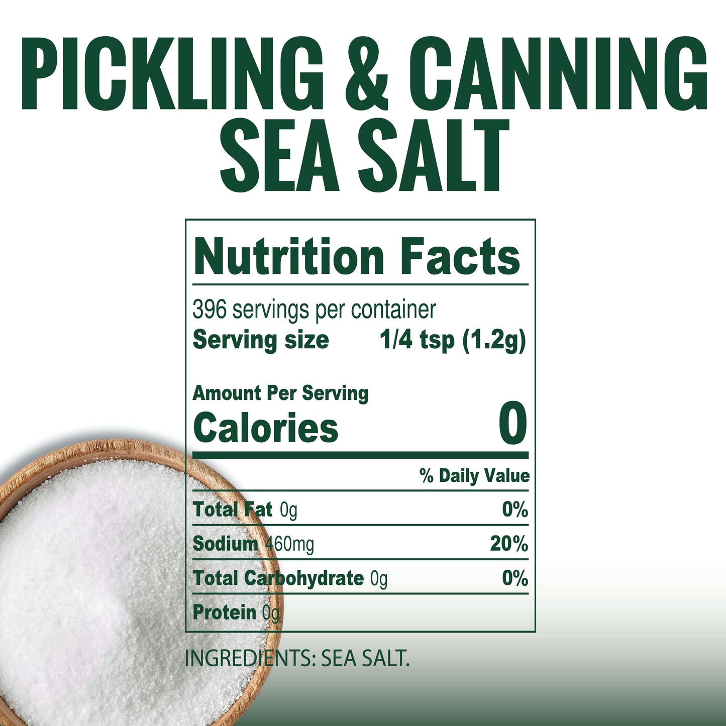 Pickling & Canning Sea Salt 2000 Lbs
