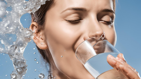 Can Salt Help You Hydrate? Understanding the Connection - Woman drinking water with splashes around her.