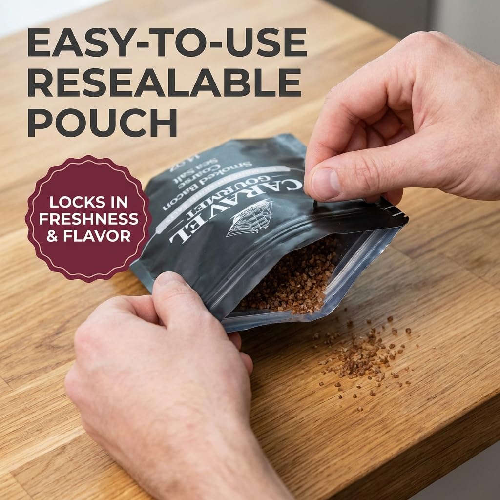 Smoked Bacon Sea Salt (Coarse) - 14 oz Pouch