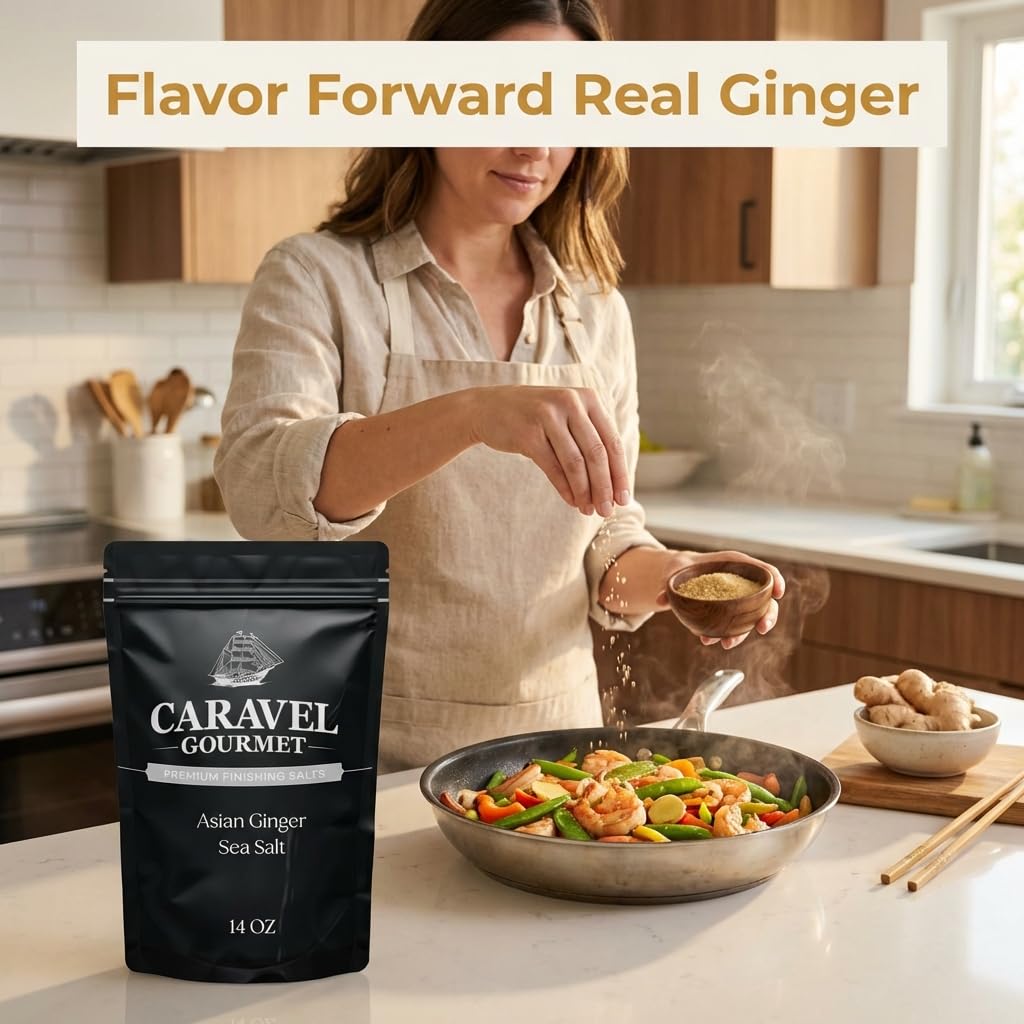 Asian Ginger Sea Salt - 14 oz Pouch