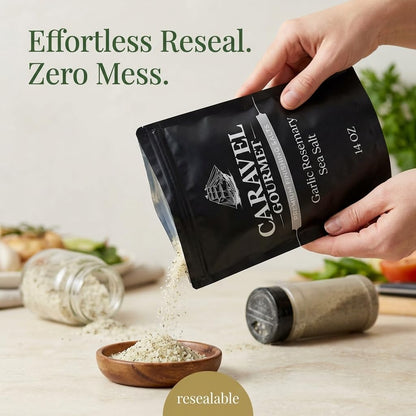 Garlic Rosemary Sea Salt - 14 oz Pouch