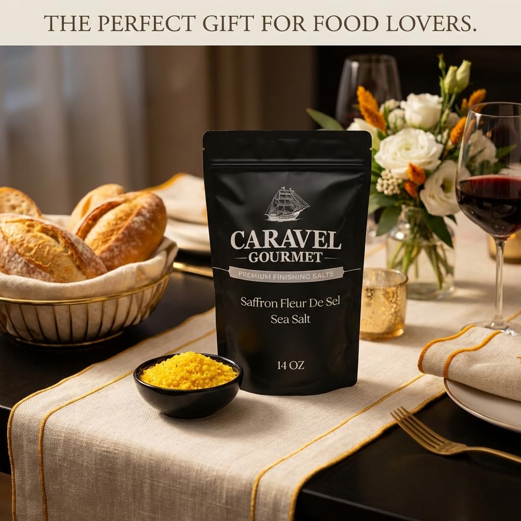 Saffron Fleur de Sel - 14 oz Pouch