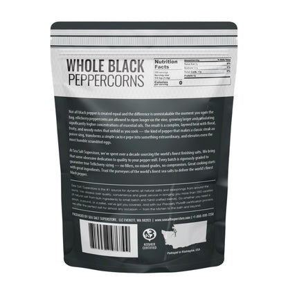 Whole Black Peppercorns - Grinder Refill