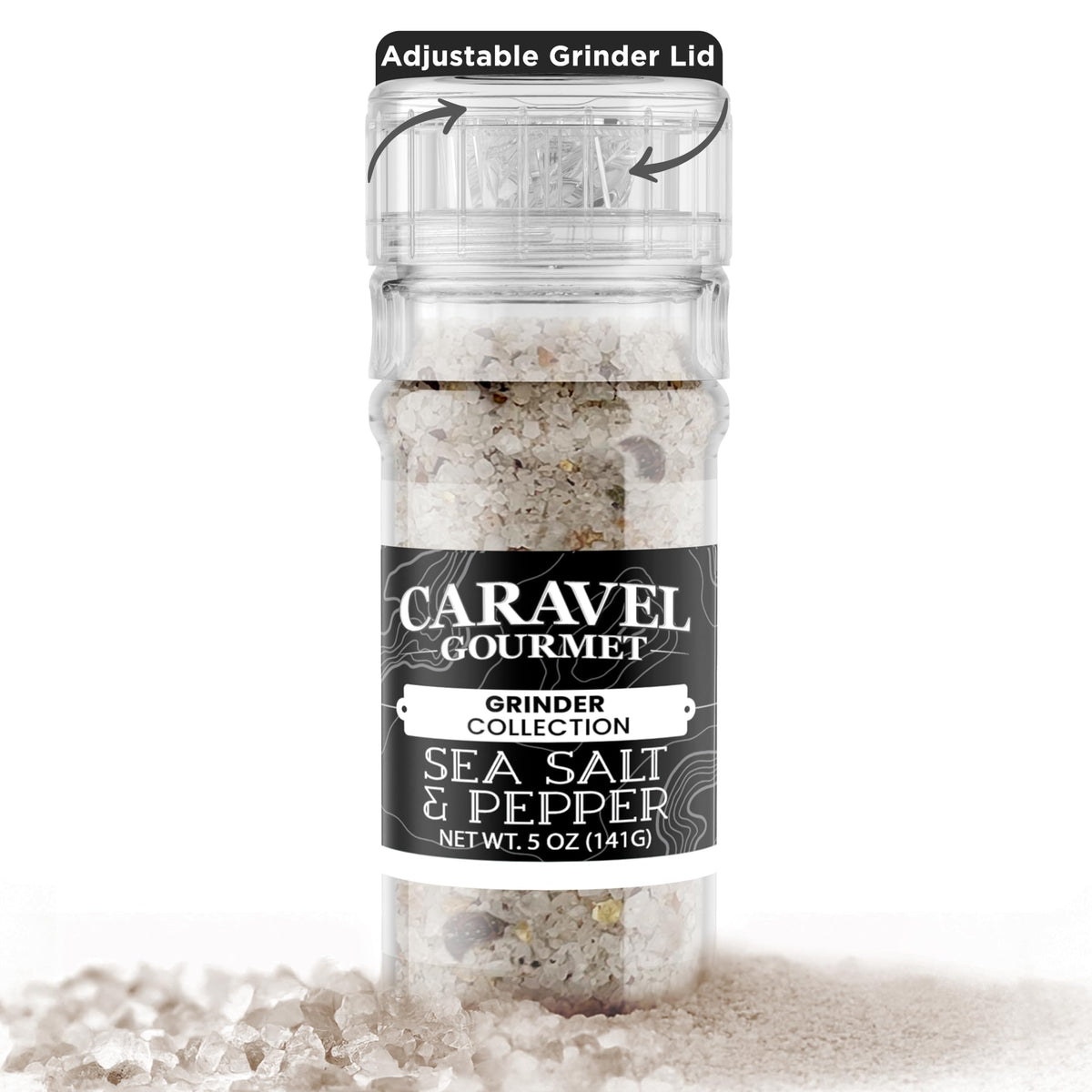 Salt & Pepper Sea Salt - 5 oz Grinder