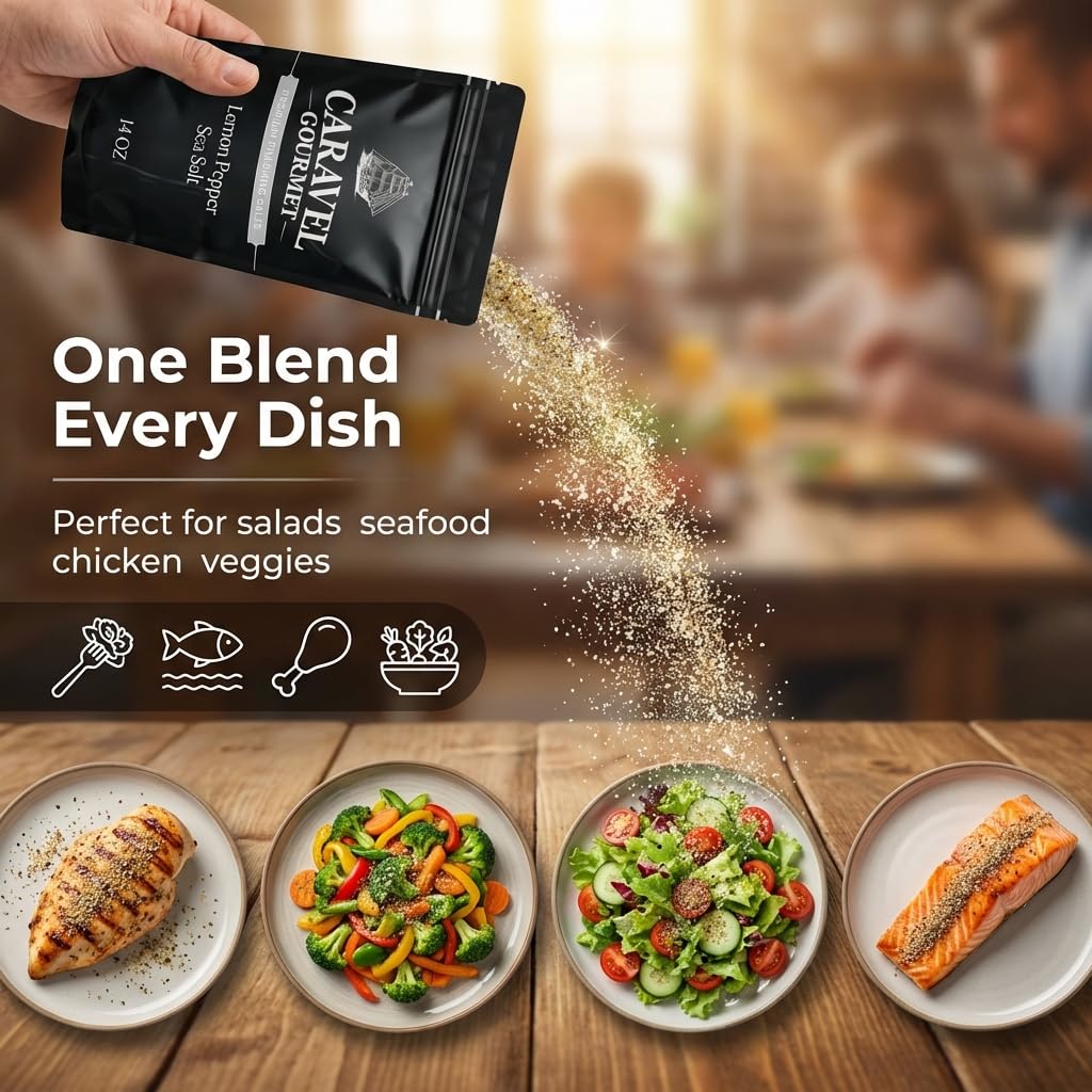 Lemon Pepper Sea Salt - 14 oz Pouch