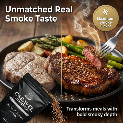 Smoked Alderwood Sea Salt (Coarse) - 14 oz Pouch