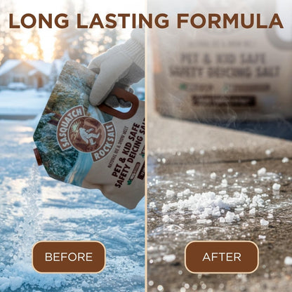 Sasquatch Rock Salt - Natural Ice & Snow Melt, Pet & Kid Safe