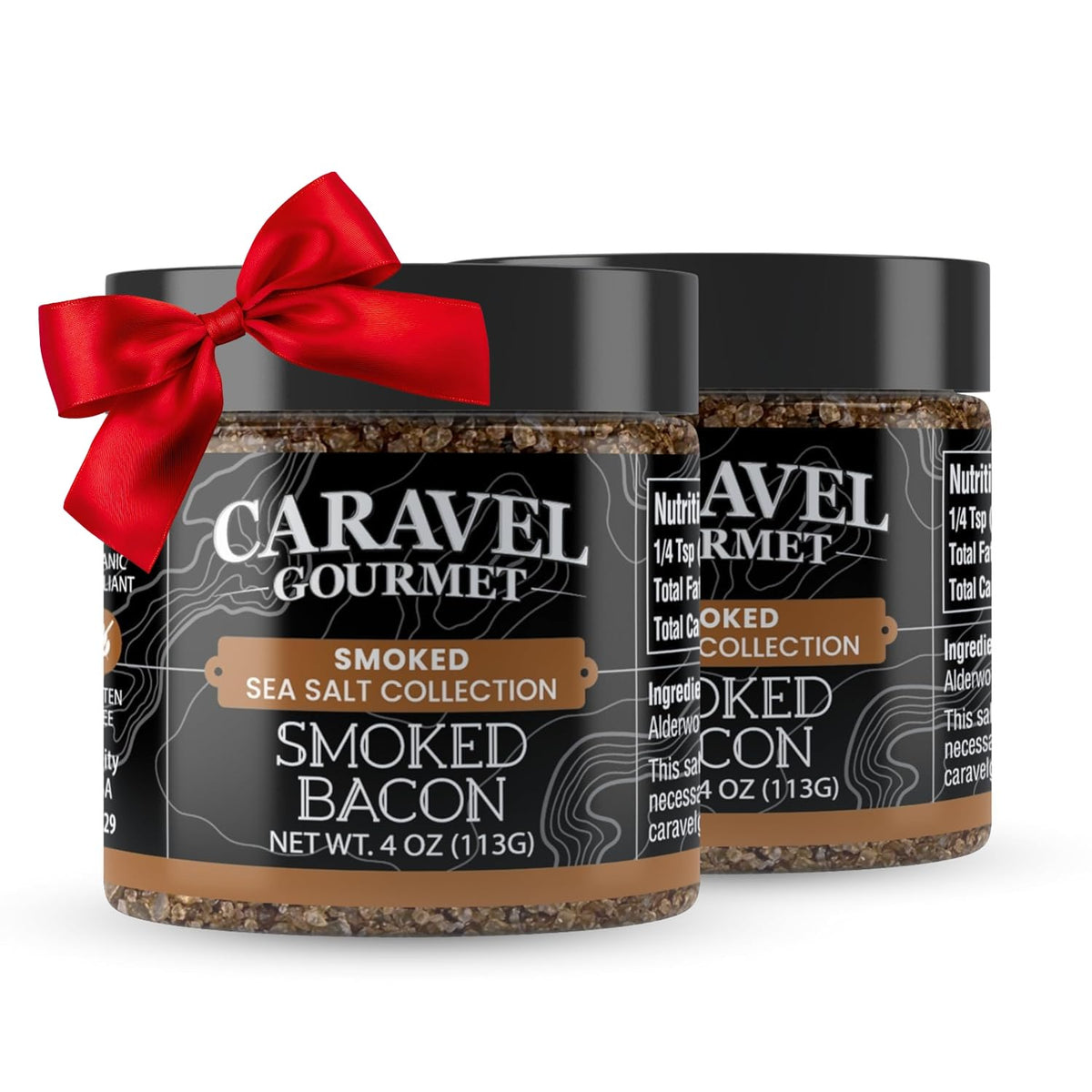 Smoked Bacon Sea Salt - 4 oz Chef Jar 2-Pack