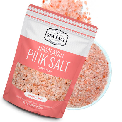 Pink Himalayan Salt, Coarse Grain Grinder Refill, 30 oz pouch