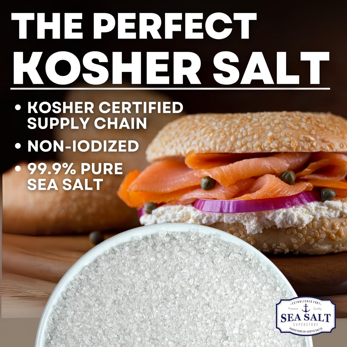 Kosher Coarse Grain Sea Salt - 30 oz Pouch, product detail image 2