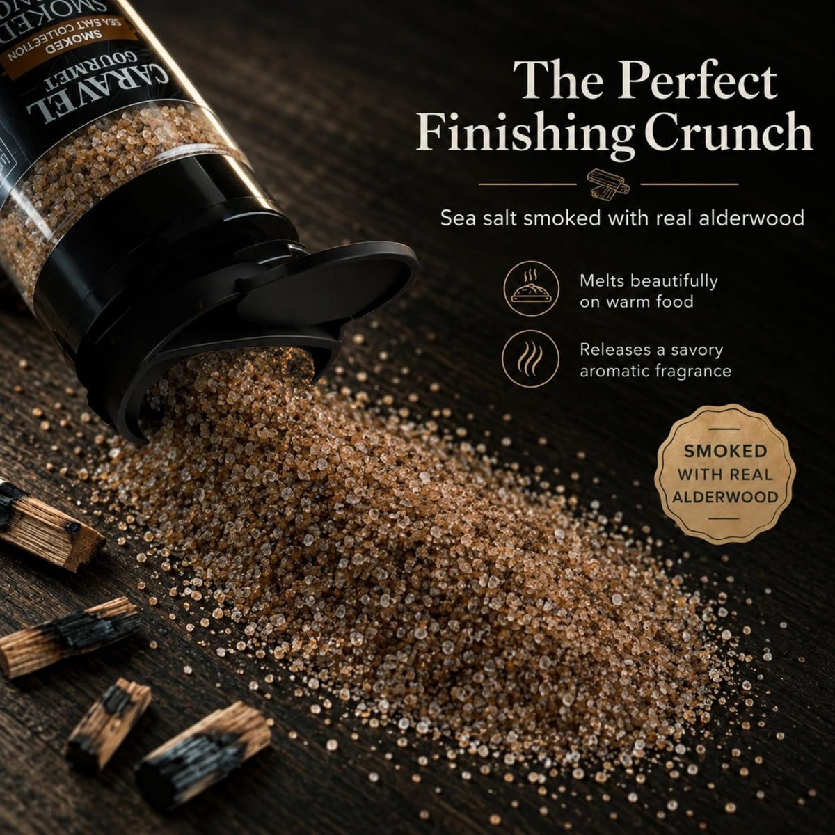 Smoked Alderwood Sea Salt - Shaker - Case Pack - 8 units, product detail image 3