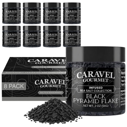 Black Pyramid Flake Sea Salt - Chef Pinch Jar - Case Pack - 8 units
