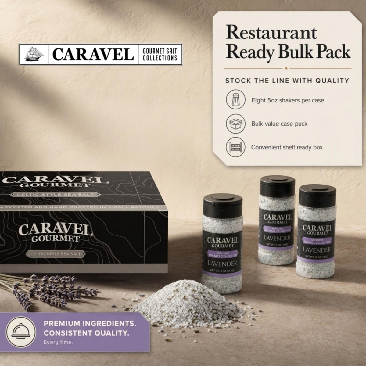 Lavender Sea Salt - Shaker - Case Pack - 8 units, product detail image 2