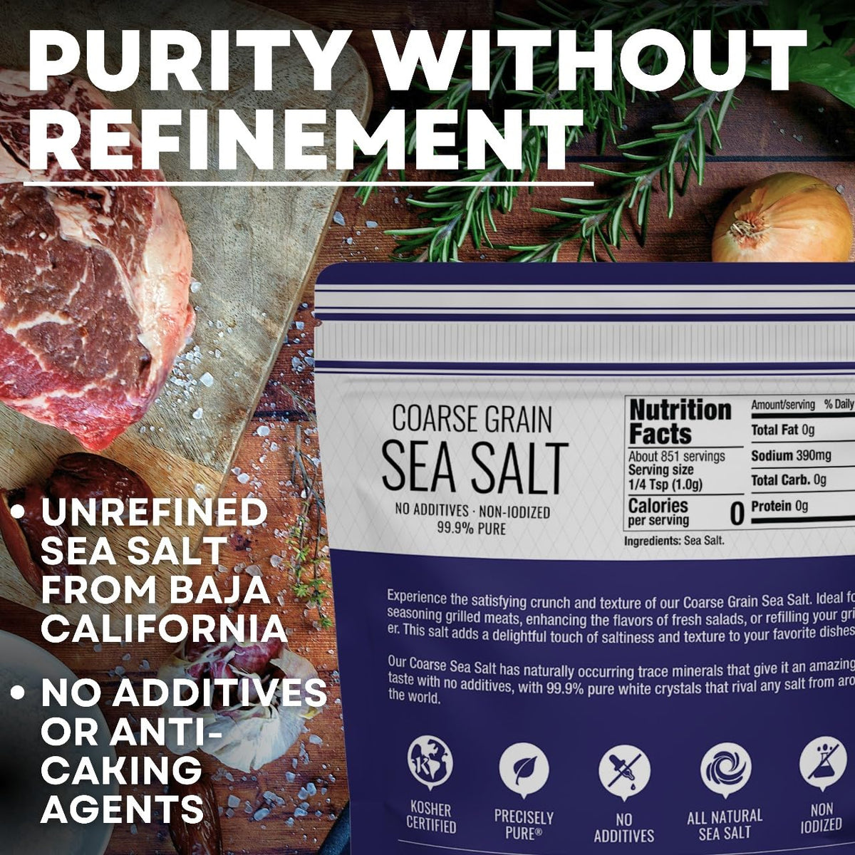 Sea Salt Coarse Grain - 30 oz Pouch, product detail image 4