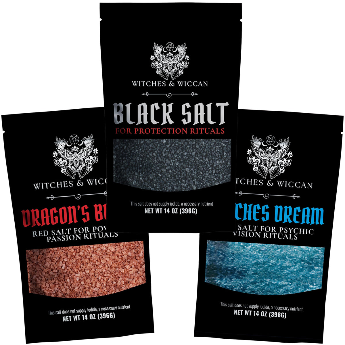 Ritual Salt Set - Red, Blue & Black (3 x 14 oz)