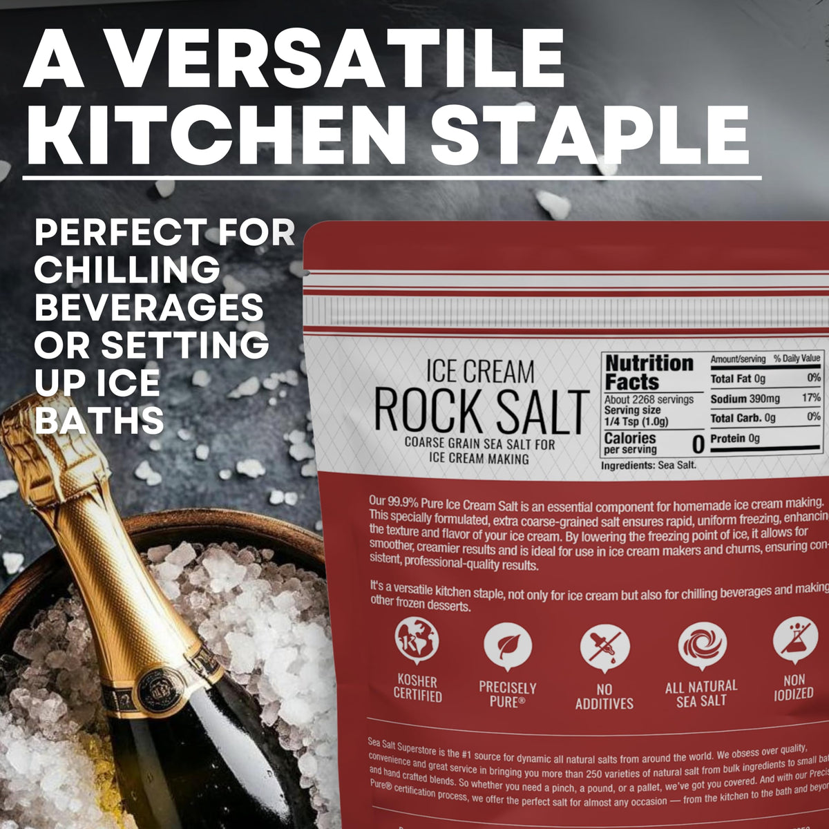 Ice Cream Rock Salt - 5 lb Bag, product detail image 4