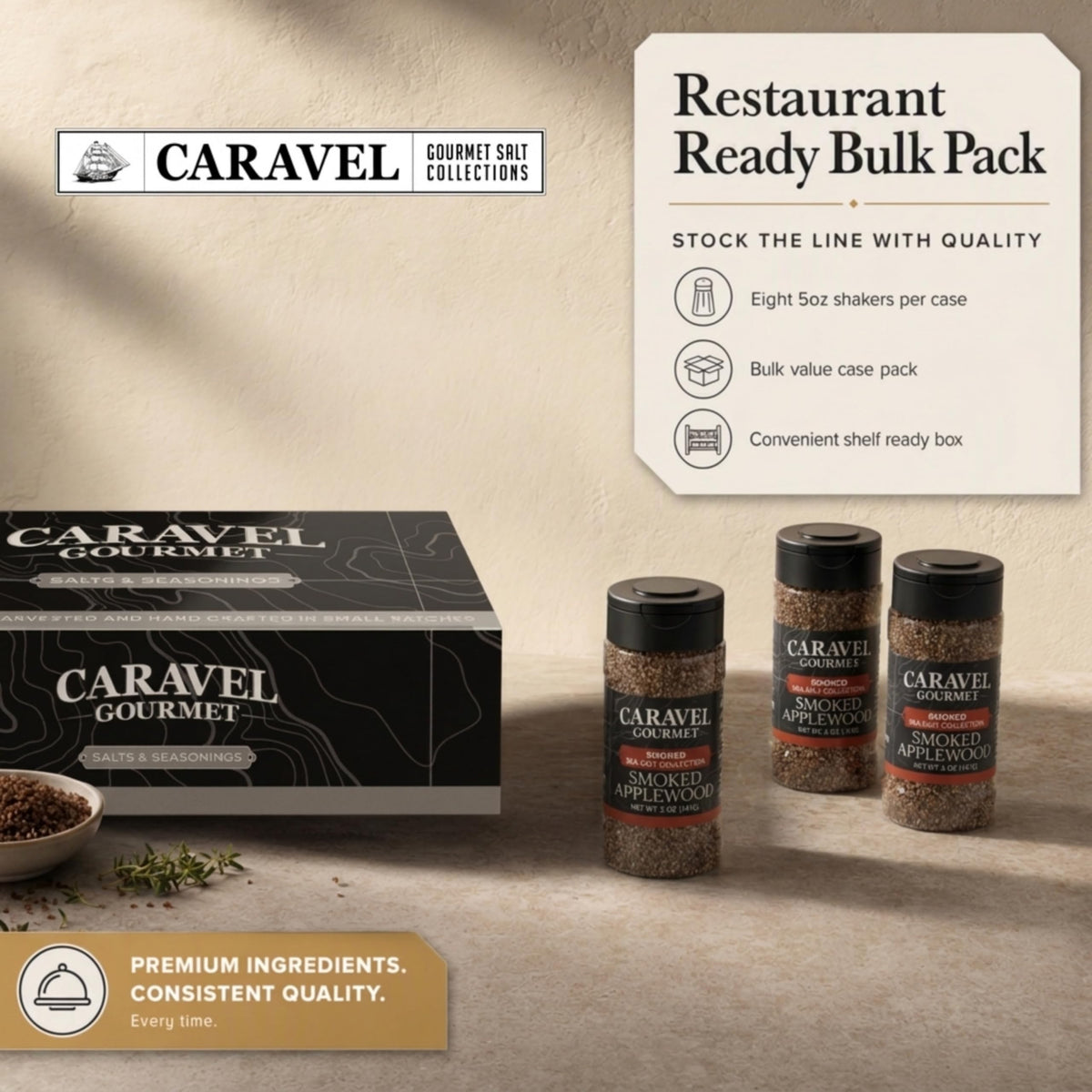 Smoked Applewood Sea Salt - Shaker - Case Pack - 8 units, product detail image 2