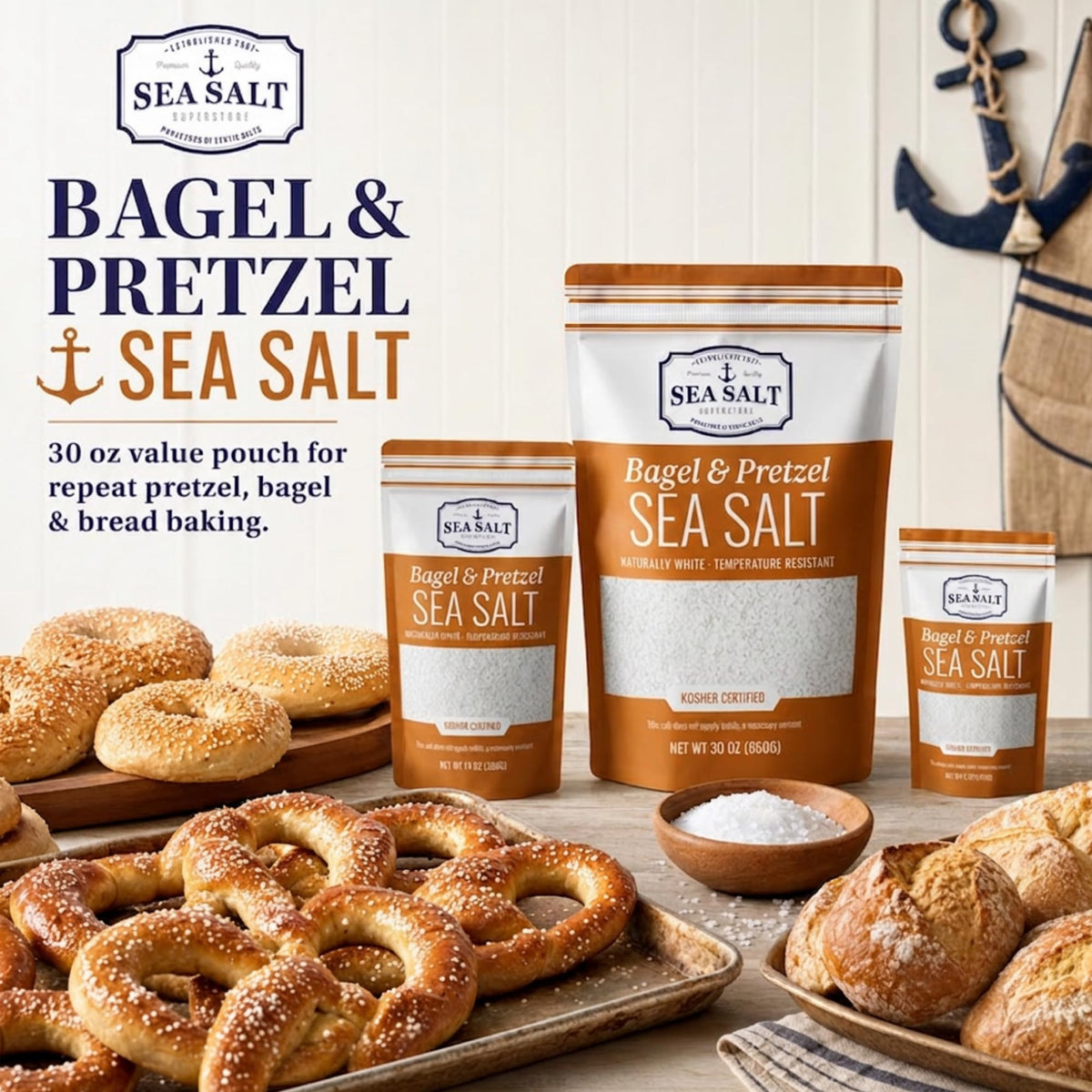 Pretzel Sea Salt - 30 oz Pouch, product detail image 5