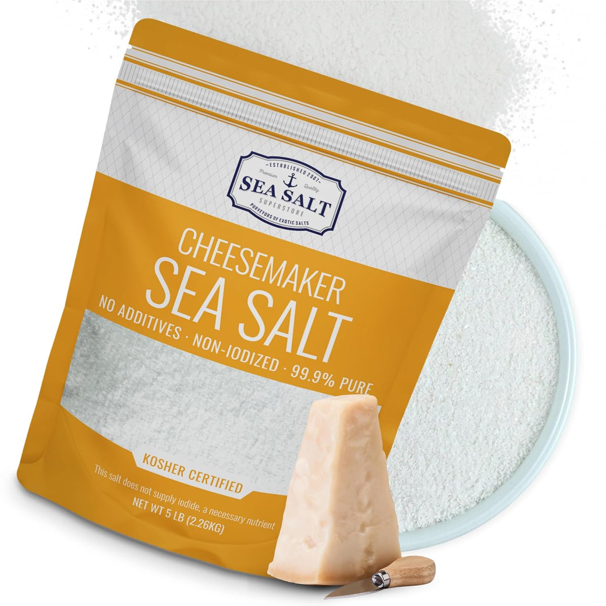 Cheesemaker Sea Salt - 5 lb Bag, package front view
