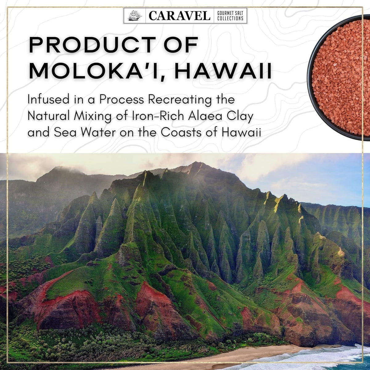 Hawaiian Sea Salt Chef Jar Gift Set - Alaea Red & Black Lava (2-Pack)