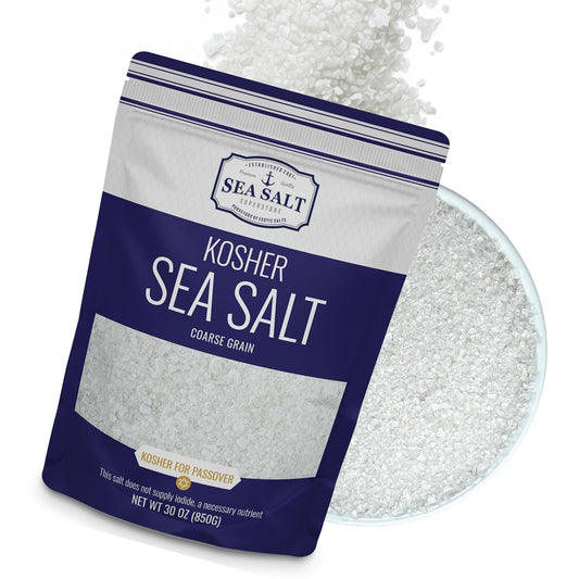 Kosher Coarse Grain Sea Salt 5 lb Bag, package front view