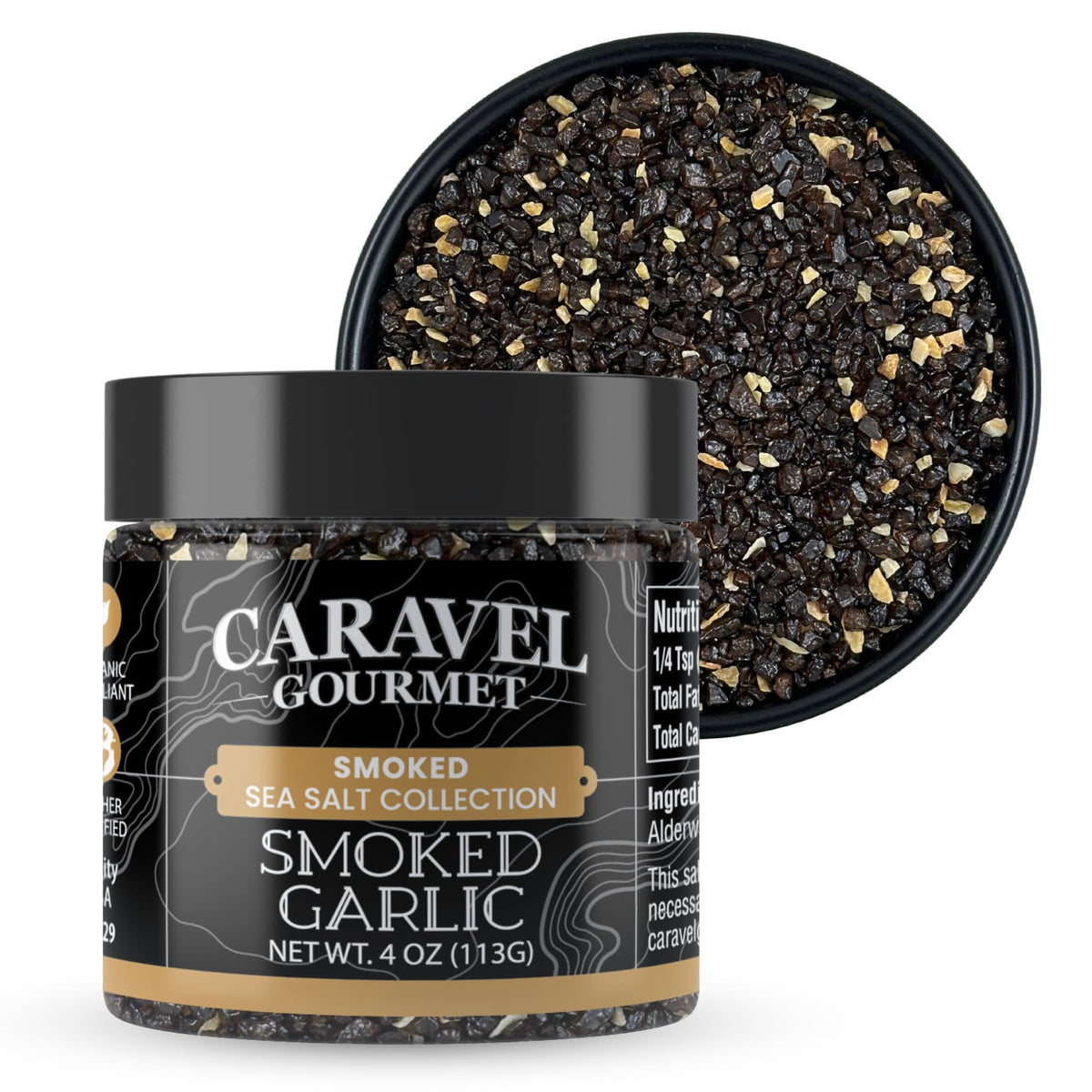 Smoked Garlic Sea Salt - 4 oz Chef Jar