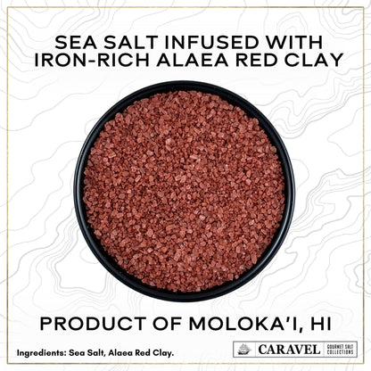 Hawaiian Sea Salt Shaker Gift Set - Alaea Red & Black Lava (2-Pack)