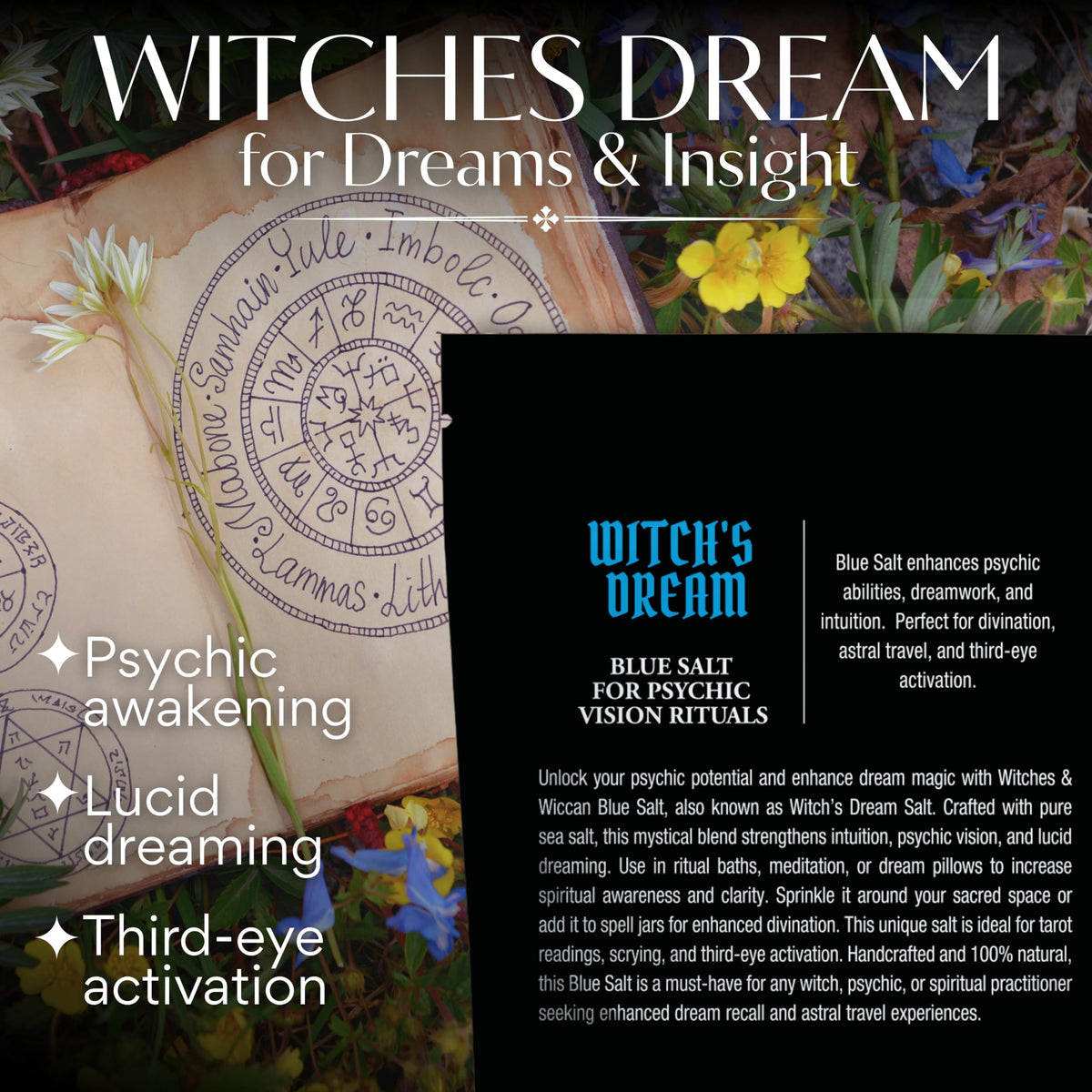 Blue Divination Ritual Salt - 5 oz Pouch