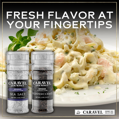 Sea Salt & Black Peppercorn Grinder Set (2-Pack)