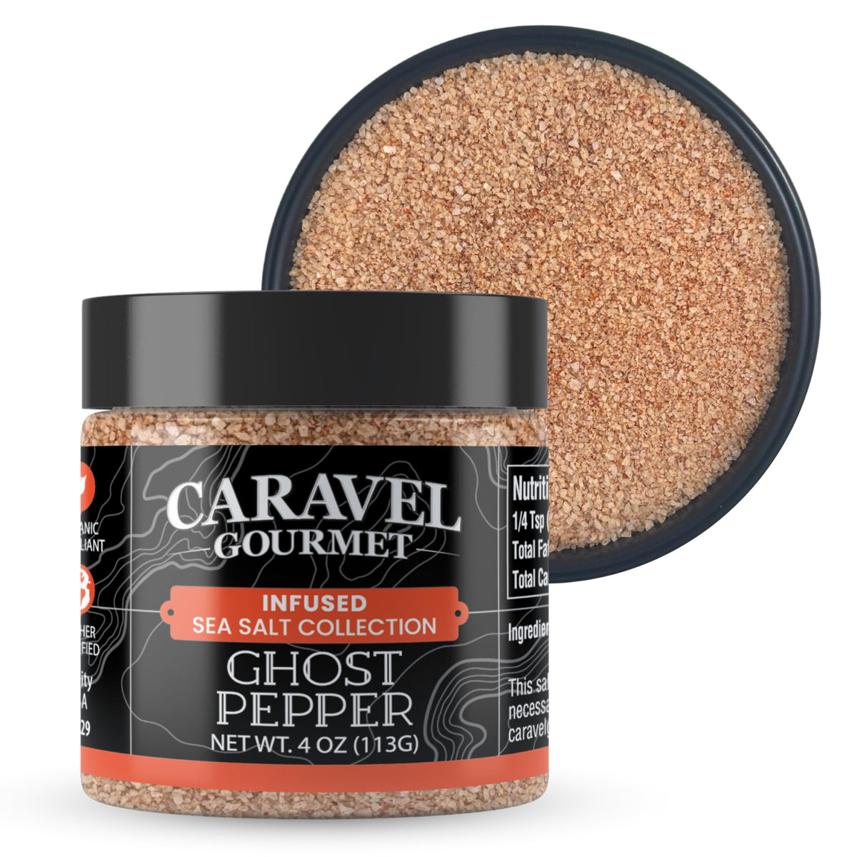 Ghost Pepper Sea Salt - 4 oz Chef Jar