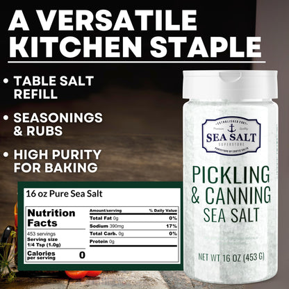 Pickling and Canning Sea Salt - 16 oz Shaker, product detail image 4