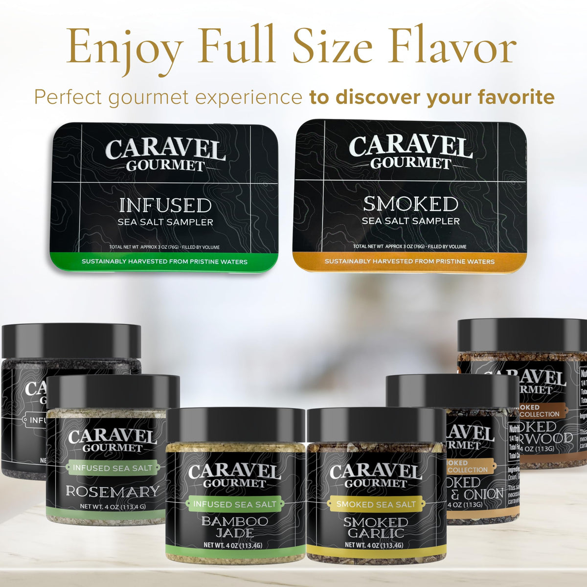 Infused & Smoked Sea Salt Sampler - 12 Flavors