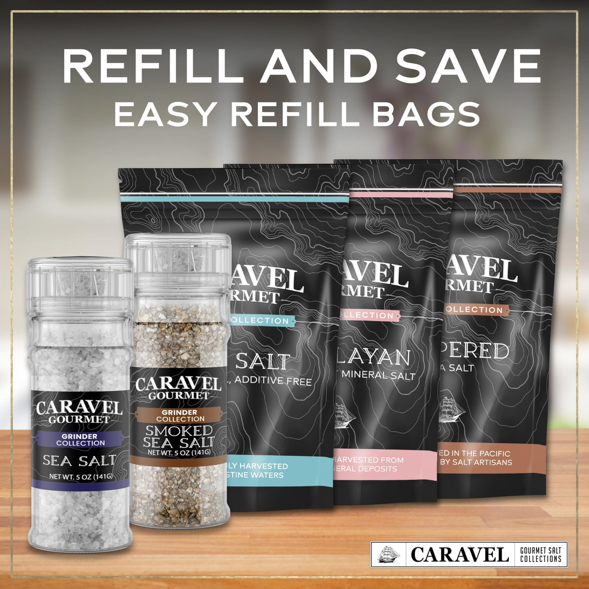 Smoked Alderwood & Sea Salt Grinder Set (2-Pack)