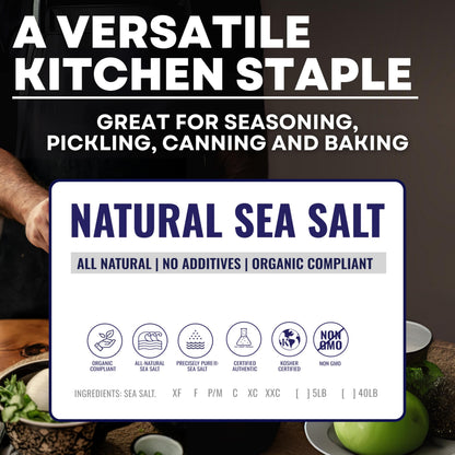 Coarse Grain Sea Salt 40 Pound Bag, product detail image 4