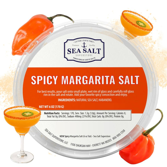 Spicy Margarita Sea Salt - 6 oz Tub, package front view