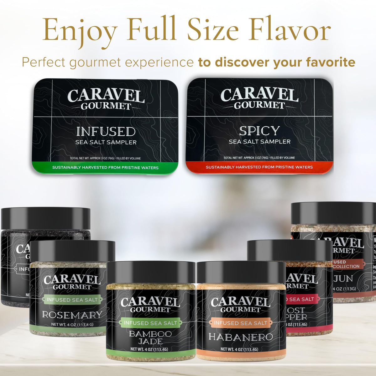 Infused & Spicy Sea Salt Sampler - 12 Flavors
