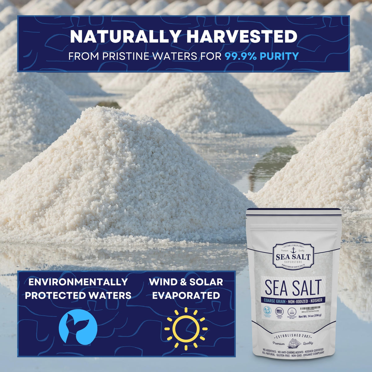 Grinder Refill Sea Salt - 30 oz Pouch, product detail image 4