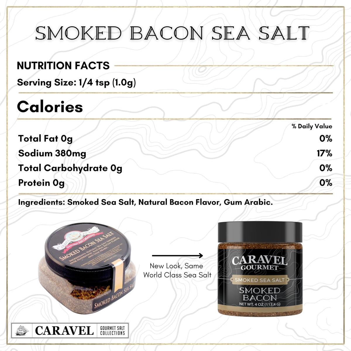 Smoked Bacon Sea Salt - 4 oz Chef Jar 3-Pack