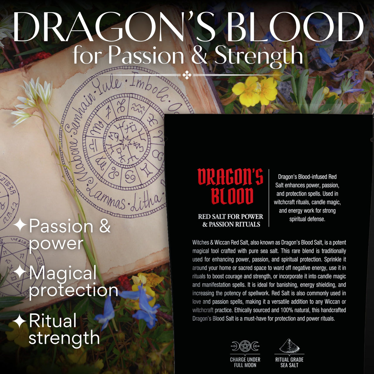 Red Dragon's Blood Ritual Salt - 5 oz Pouch