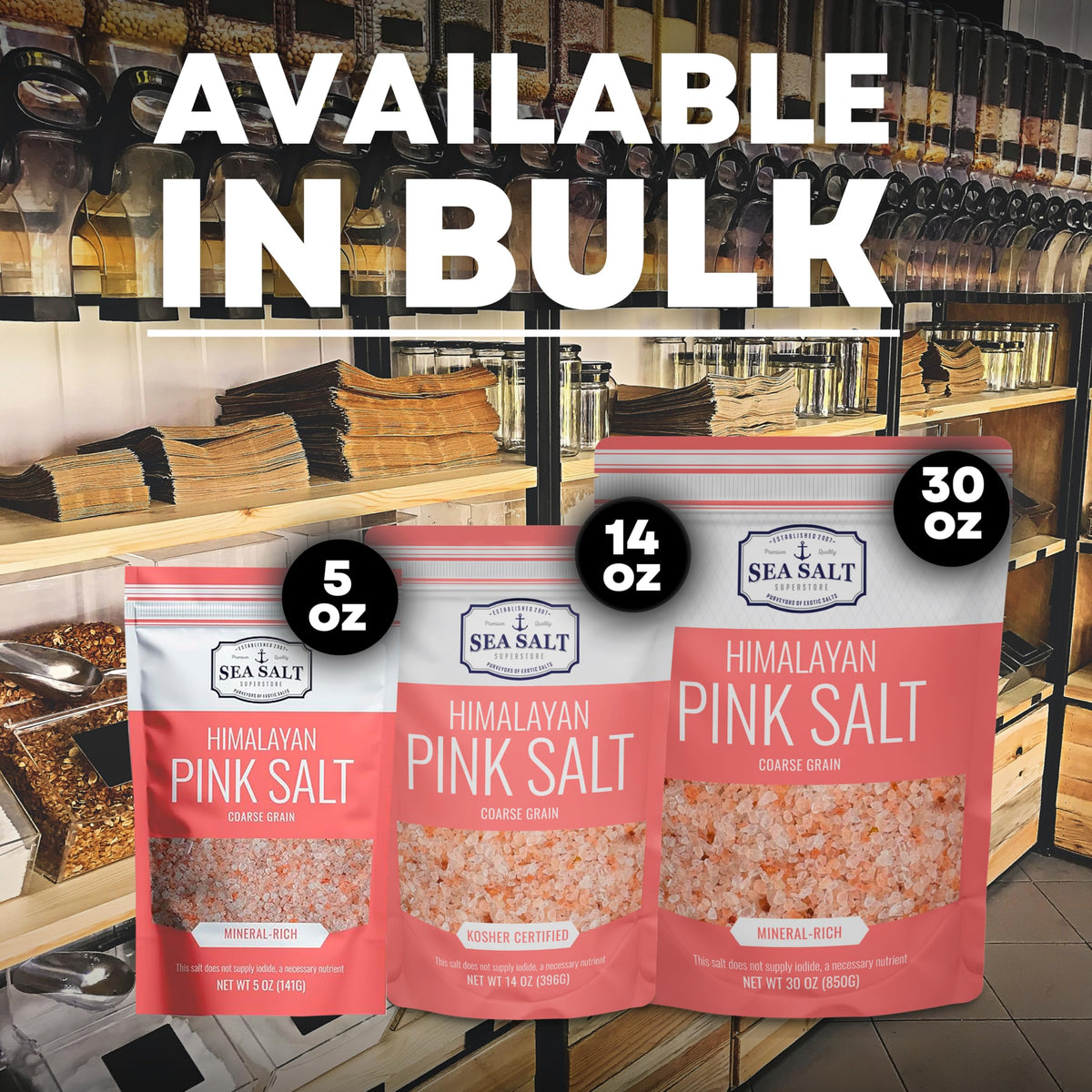 Pink Himalayan Salt, Coarse Grain Grinder Refill, 30 oz pouch - image 5