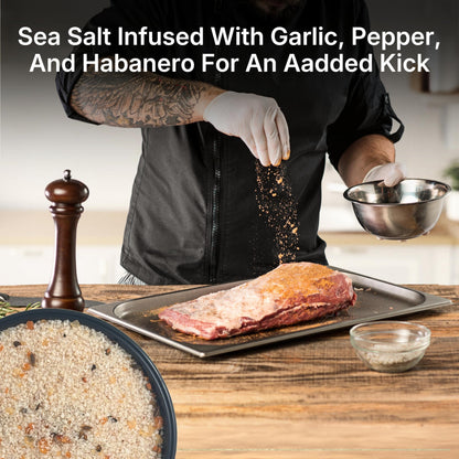 Spicy Garlic Pepper Sea Salt - 4 oz Chef Jar