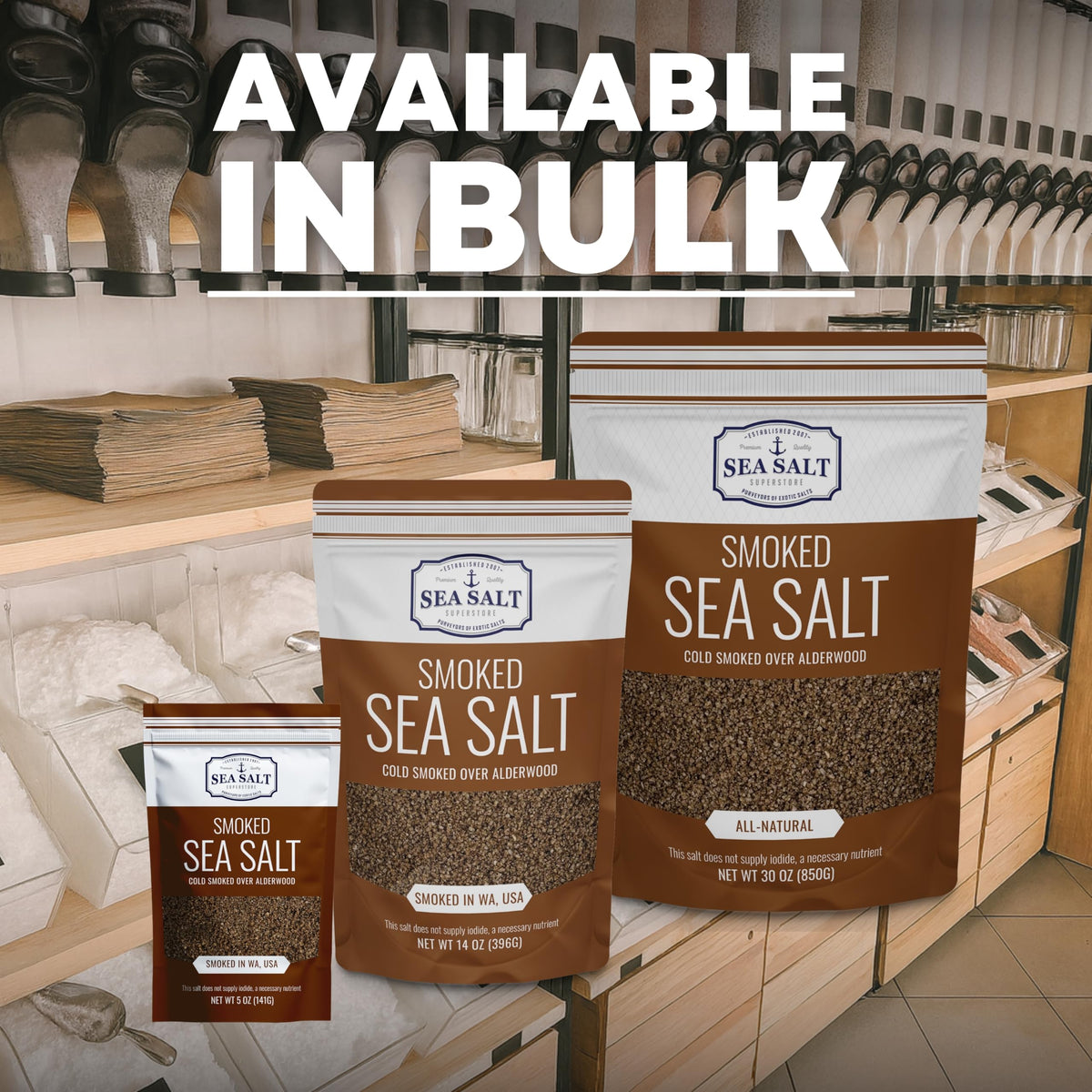 Smoked Sea Salt - 30 oz Pouch, product detail image 6